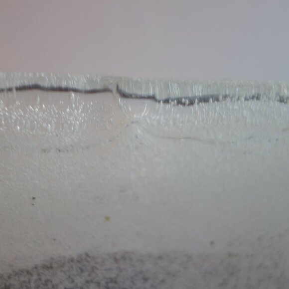 Vtg IWATA Tokyo Japan Clear Bubble Oblong Boat Shape Bowl – 18” - Picture 5 of 7